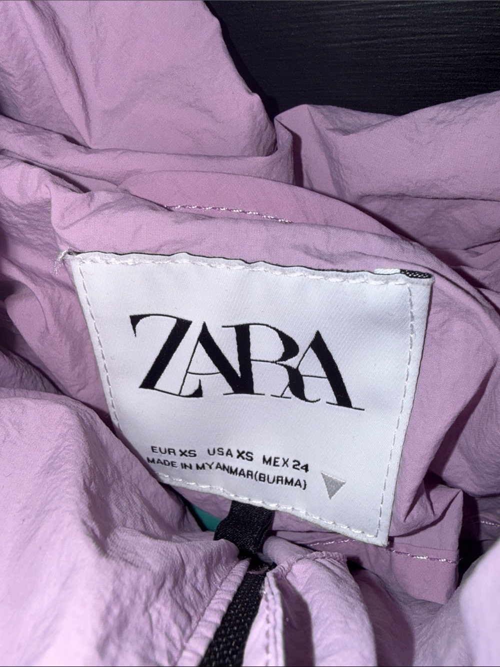 Light Lavender Cropped Hooded Windbreaker Jacket